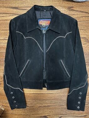 Cripple Creek Women's Black Suede Leather Jacket